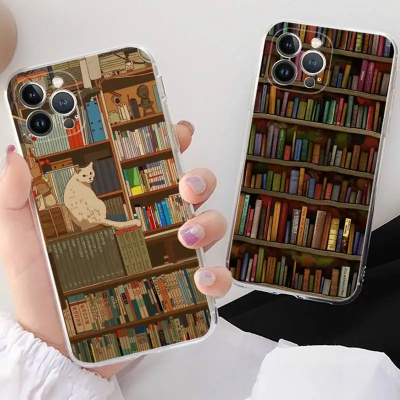 

Read Books illustration Phone Case For iPhone XR X XS Max 14 13 Pro Max 11 12 Mini 6 7 8 plus SE 2020 Printing Cover