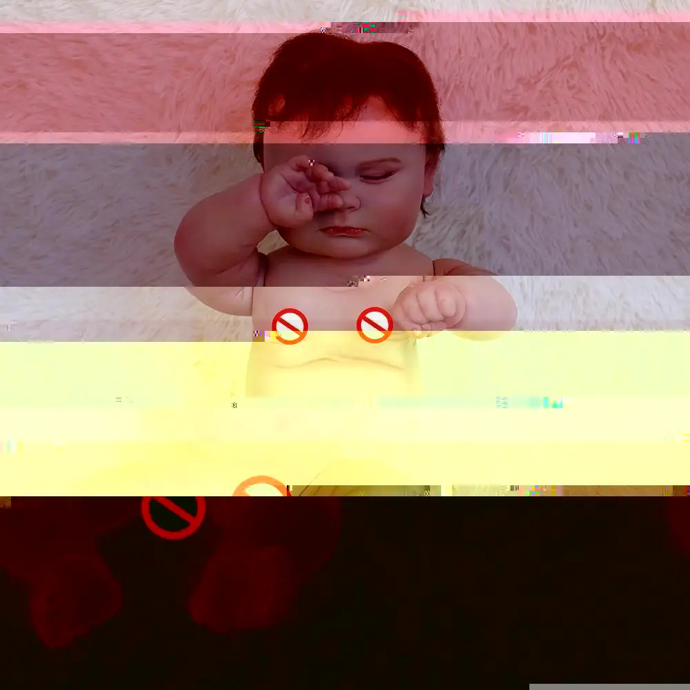 

50cm Full Body Silicone Boy Sleeping Joseph Rooted Genesis 100% Hand Hair Multiple With Paint Painted I7l2