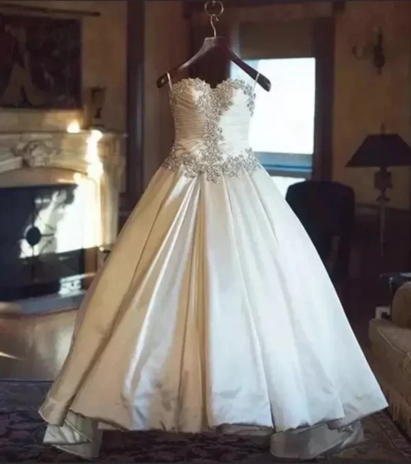 

Ball Gown Evening Dresses Vestidos De Fiesta Pleat Floor-length Robe De Soirée De Mariage Dresses For Women Party
