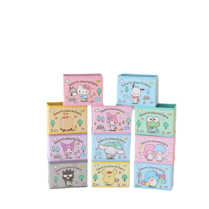 

Sanrio Cinnamoroll Hello Kitty My Melody Настольный ящик для хранения аниме девушка сердце ПУ Складная Косметика канцелярские принадлежности органайзер для ювелирных изделий