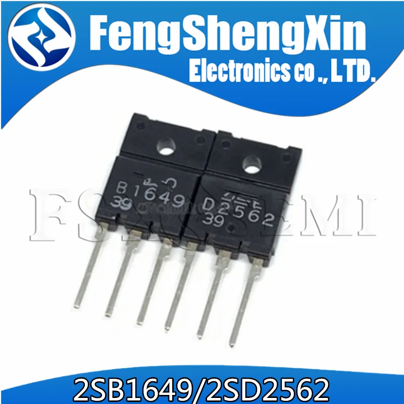 

10pcs/lot (5pcs B1649+5pcs D2562) 2SB1649 2SD2562 TO-3PF Television tube