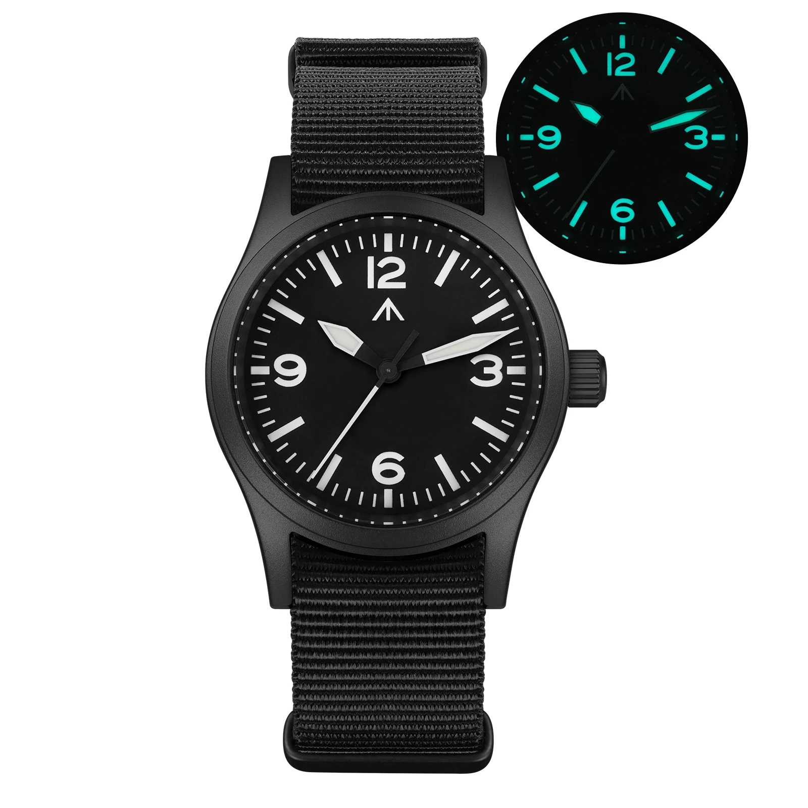 Militado Новые ML05 PVD Черные кварцевые наручные часы VH31 Механизм Сапфировое зеркало BGW9 316L Корпус Водонепроницаемые 38 мм Винтажные часы (art.: 3920d39aba264) - 3920d39aba264