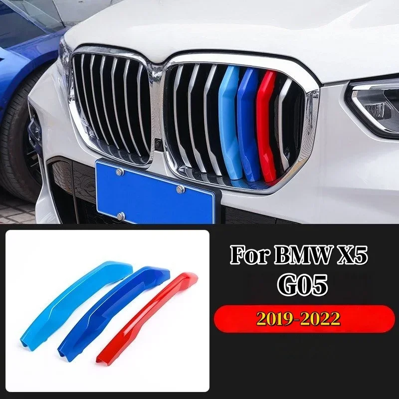 Фото Для BMW X5 E53 E70 F15 G05 1998-2022 BMW X6 E71 E72 F16 2008-2018 3 шт. Передняя решетка Strip Motorsport Power M Накладка №2