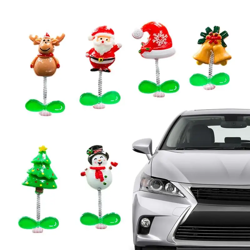 

Весенняя поплавковая головка, Санта-Клаус, снеговик, украшение для автомобиля, Приборная панель автомобиля, милый грузовик, Мах лосем, центральная консоль, орнамент из смолы
