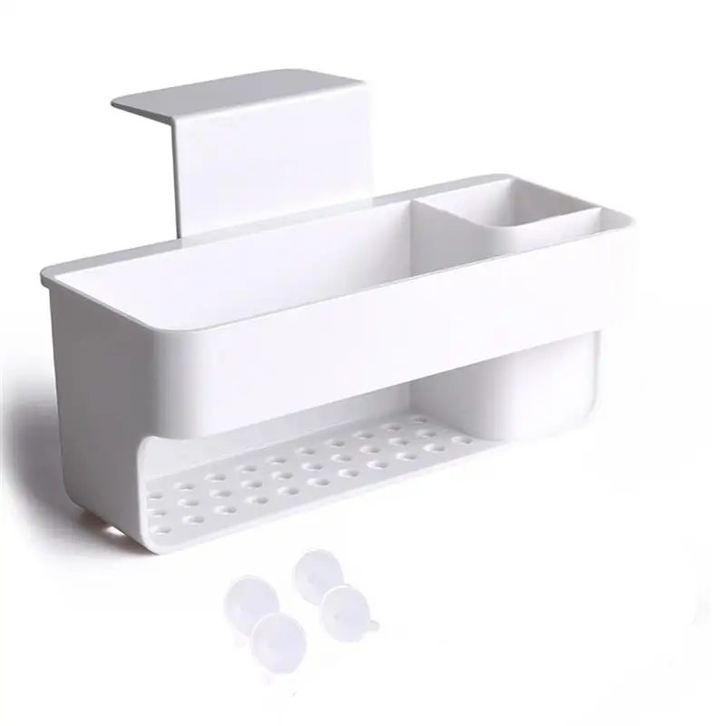 

Kitchen Sink Sponge Rack Washcloth Scrubber Drying Holder with Suction Cups Countertop Storage Tray Organizer Accessories