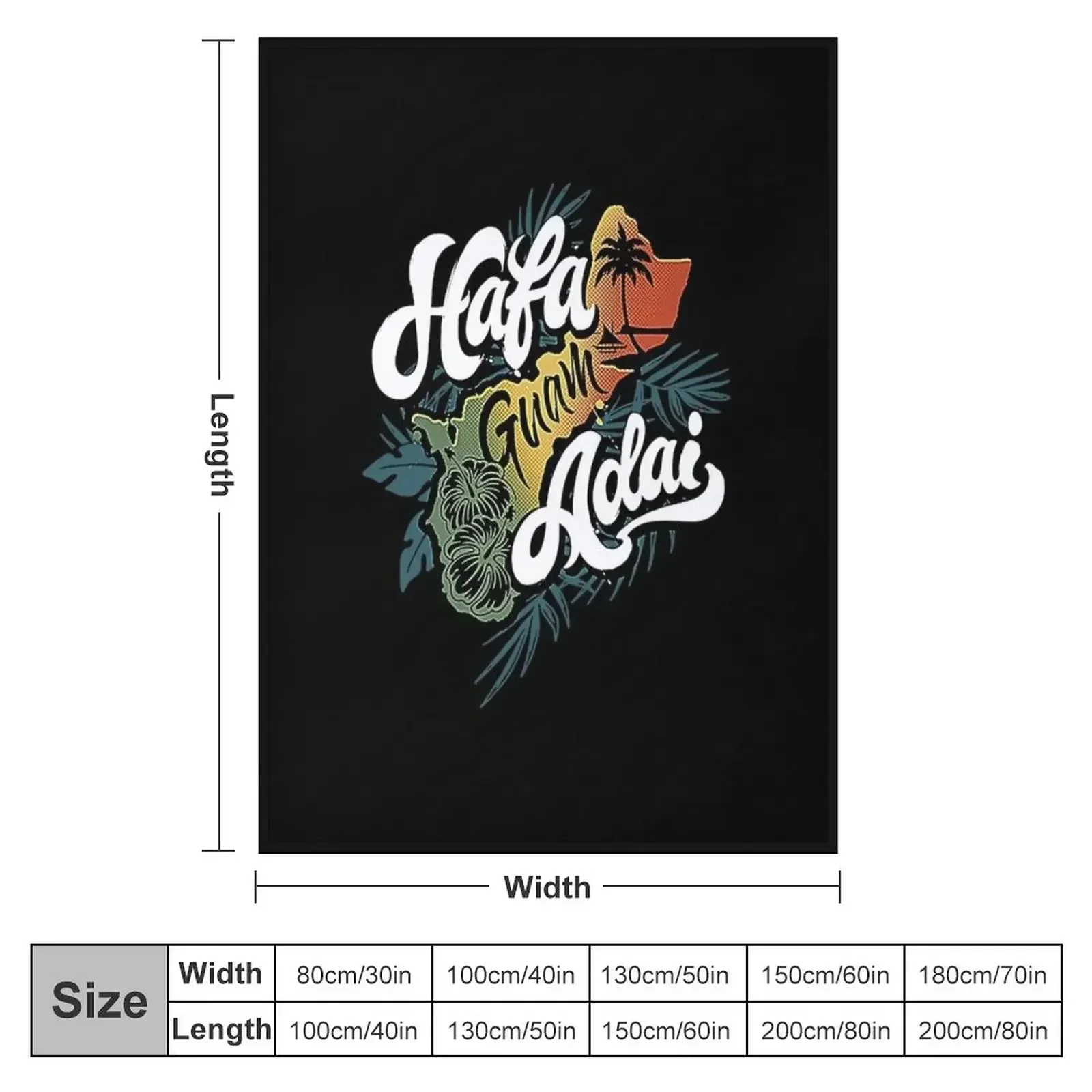 Широкий плед для путешествий Гуам хафа Адай