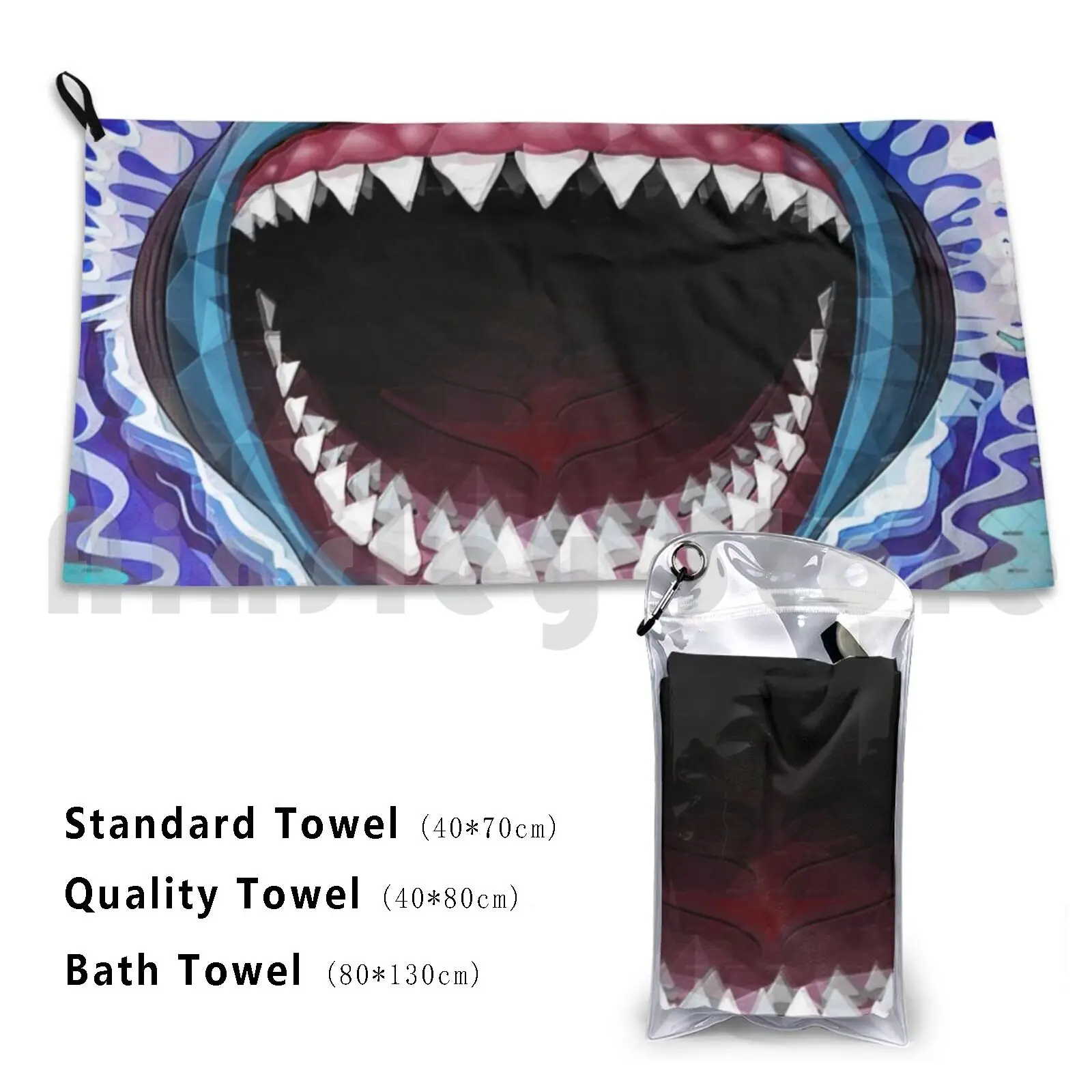 Quick Dry Quality Towel Shark Jaw Funny Animal Fish