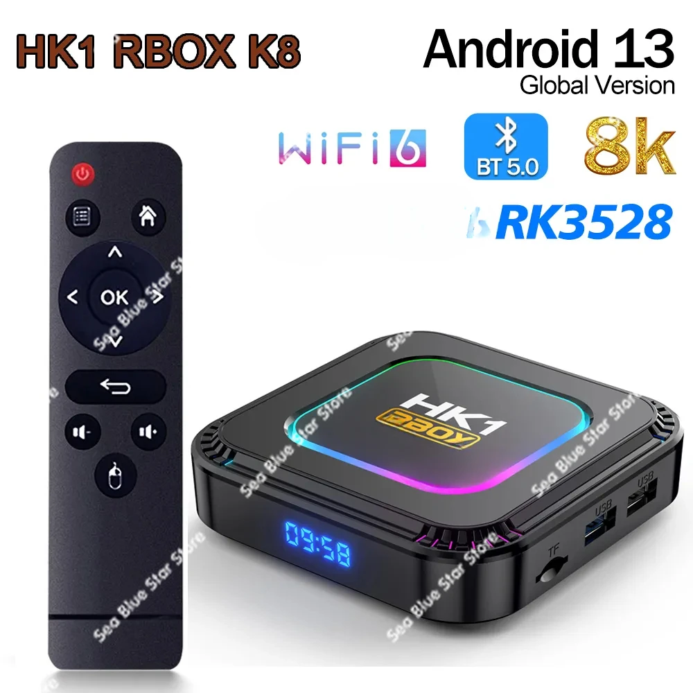 HK1 RBOX K8 ROCKCHIP RK3528 AVS + двухдиапазонная Bluetooth-телевизор Ott