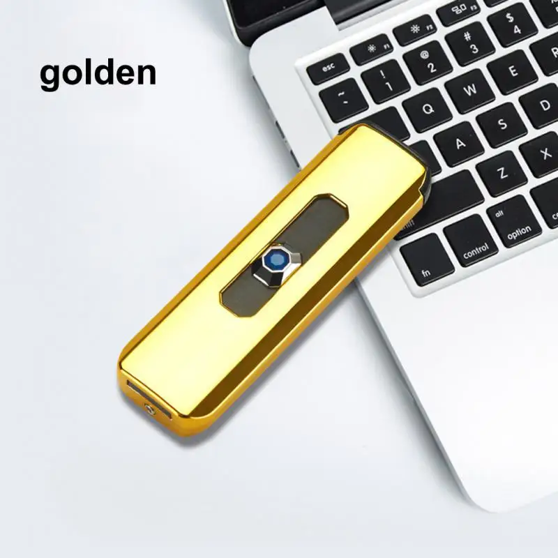 Электронная ветрозащитная зажигалка с USB-кнопкой двусторонняя USB-аккумулятором