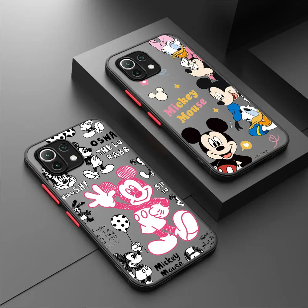 Черный матовый чехол для телефона Disney Xiaomi Poco X3 NFC 11 Lite 11T X4 Pro 12 M5 13 9T C40 10T 12T 12X F3 X5
