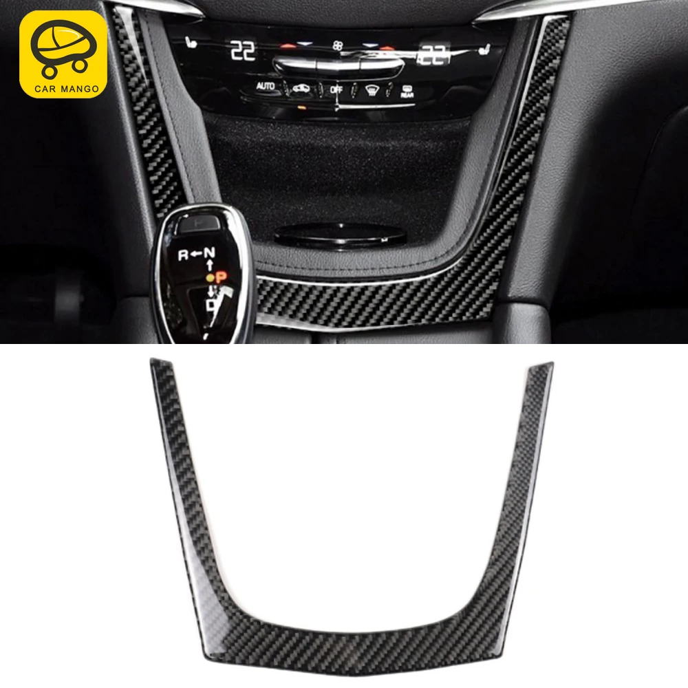 

For Cadillac XT5 2016-2021 Carbon Fiber Car Accessories Center Console Panel Frame Switch Cover Sticker Trim Interior Decoration