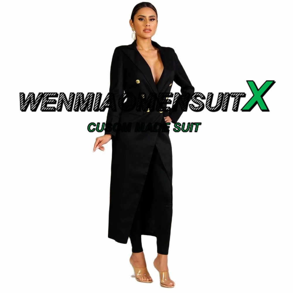 Suit for Women Jacket Long Wedding Dress Mom Dress Tuxedo Formal Blazer Double Breasted костюм женский