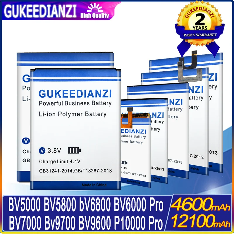 

Аккумулятор 4600 мАч-12100 мАч для Blackview BV5000 BV5800 bv6800 BV6000 BV7000 Bv9700 P10000 BV9600 Pro BV5800Pro bv6800Pro Bv9700PRO