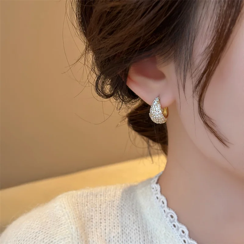 2024 Южная Корея новый дизайн модные украшения позолоченные 14 карат серьги с