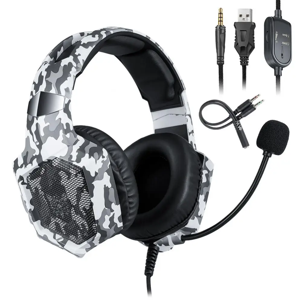 

With Soft Earcups Wired Stereo Headphones Noise-canceling Gaming Headset Game Component For One Pc Laptop Tablet