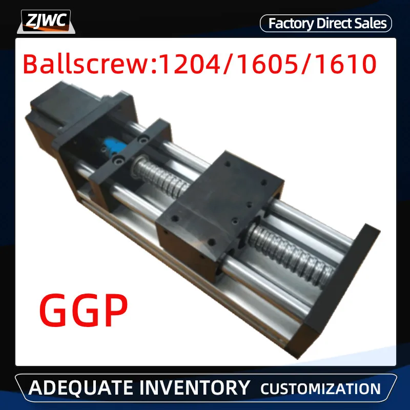 

1pc GGP 350mm 400mm BallScrew 1204 1605 1610 Slide Rail Linear Guide Moving Table Actuator Module with motor 3D Printer XYZ