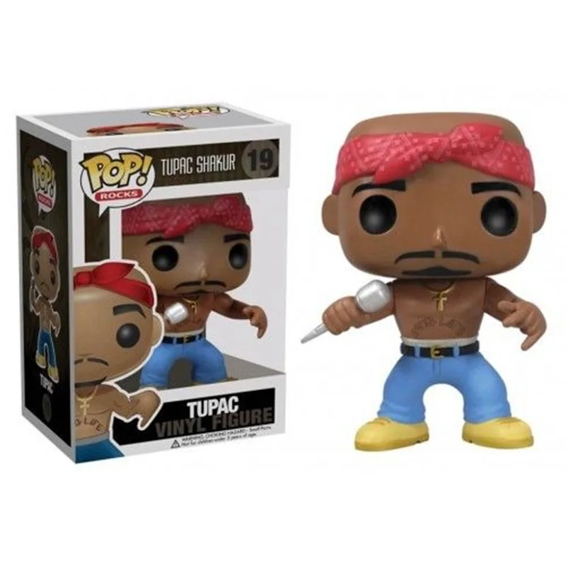Funko Pop Rocks Singer Star Tupac Shakur #19 виниловые фигурки игрушки коллекционные куклы Подарки для детей