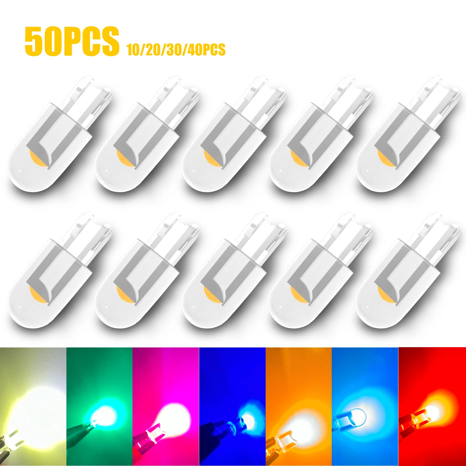 

Светодиодная лампа T10, модель W5W, цвет белый, ярче, 6000 К, 12 В