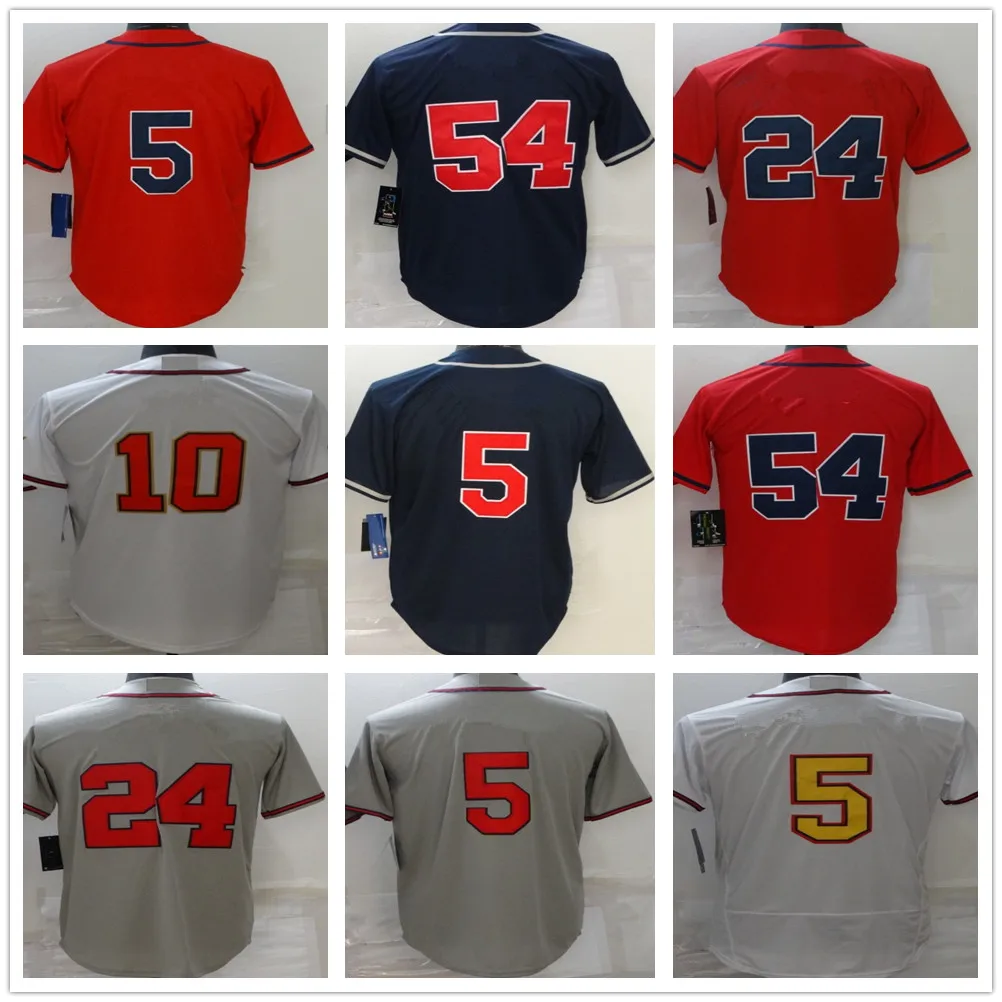 

2022 New Custom Any Name Men Women Youth Kids Baseball Jersey Chipper Jones Freddie Freeman Max Fried Stitched T Shirt