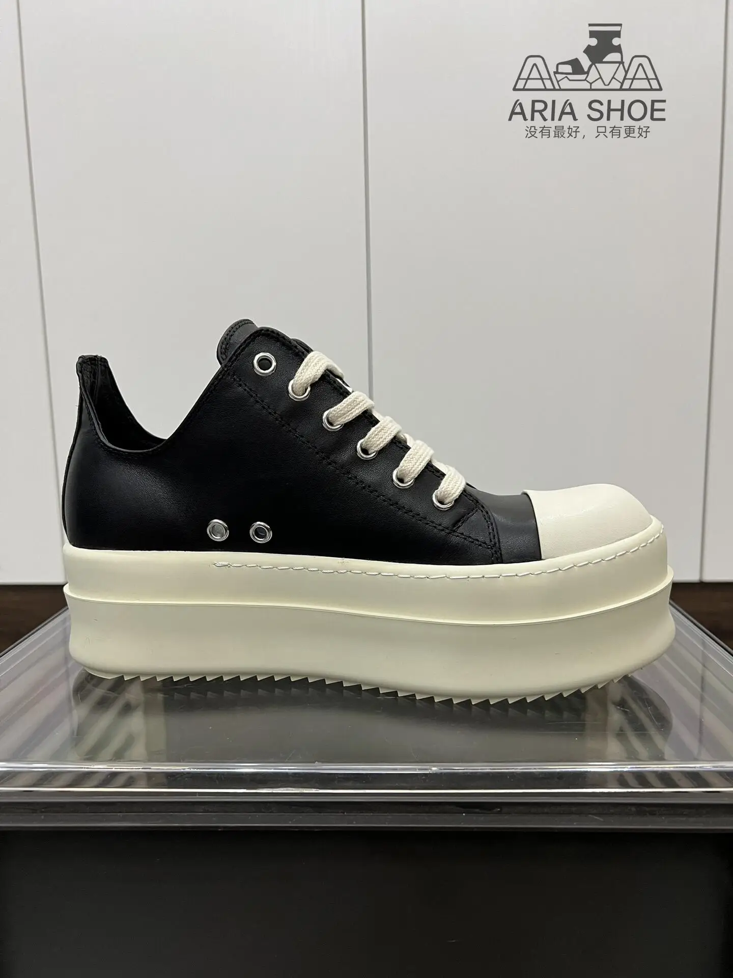 Ricks Классические бежевые черные туфли из воловьей кожи на толстой подошве