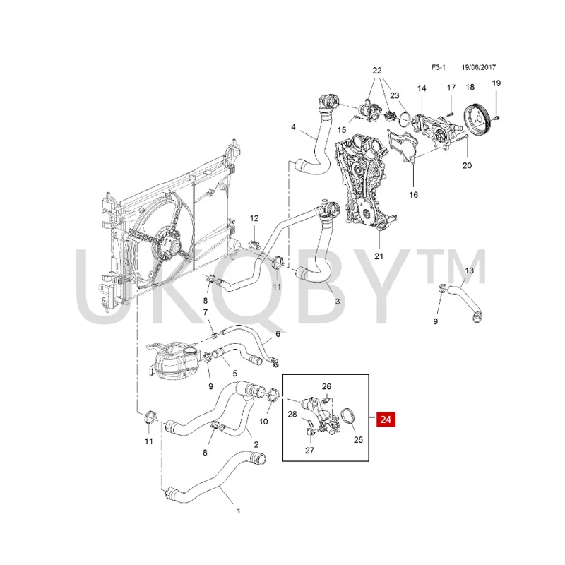 25192985 подходит для корпуса термостата охлаждения двигателя Op el Da ew oo водяного