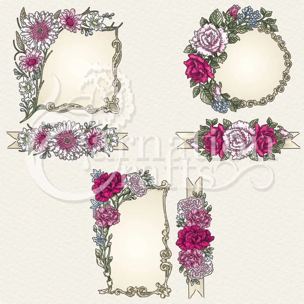 

Frame With Flowers Metal Cutting Dies New Make Photo Album Card Diy Paper Embossing Craft Supplies Handmade 2022