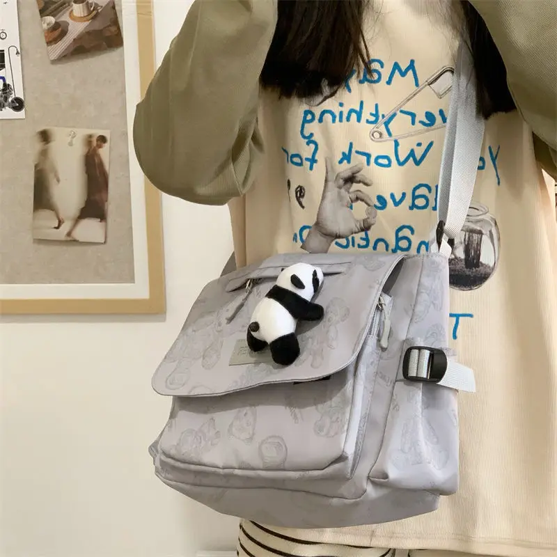 Ретро плюшевый мишка милая сумка через плечо для девочек в студенческом стиле