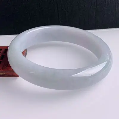 

zheru jewelry natural Burmese light jadeite 54mm-64mm bracelet elegant princess jewelry for mother to girlfriend