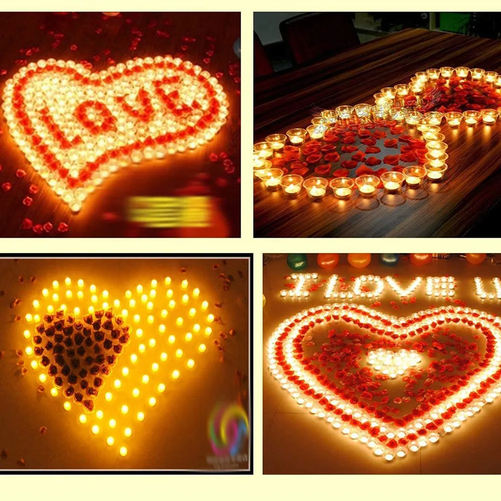 Светодиодные Чайные свечи с 100 искусственными лепестками роз 24 шт. | Дом и сад