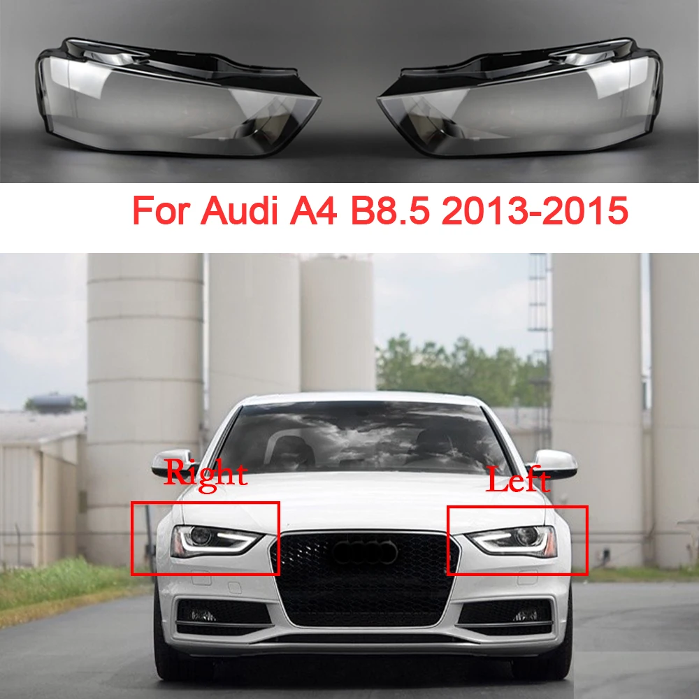 

Крышка для автомобильной фары для Audi A4 B8.5 2013 2014 2015, стеклянный абажур для фары, прозрачные линзы из поливинилхлорида, аксессуары для автомобиля.
