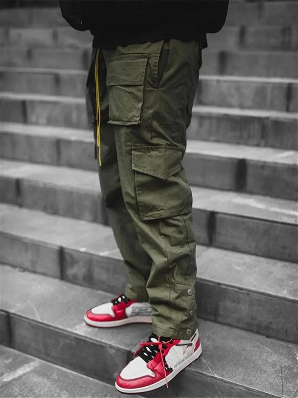 Multi-pocket Fashion Men Cargo Pants 2023 Hip Hop Streetwear Jogger Pant Gyms Fitness Casual Joggers Sweatpants Men Trousers