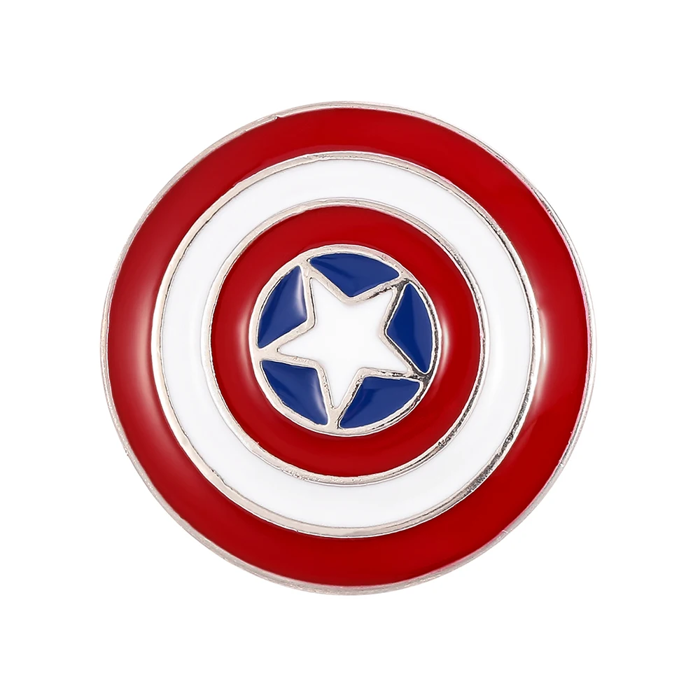 

Marvel Avengers Brooch Superhero Captain America Weapon Shield Badge Metal Brooch Jeans Jacket Lapel Pin Jewelry Accessories