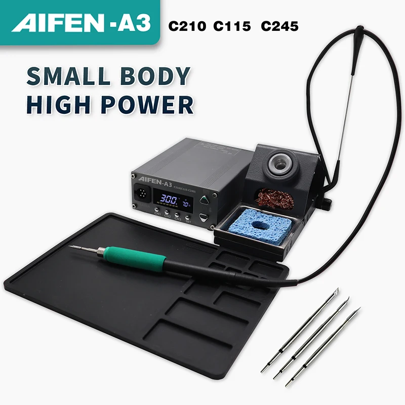 AIFEN-A3 Soldering Station Compatible JBC Soldering Iron Tips T210/T245/T115 Handle 120W Electronic Welding Rework Station  tool