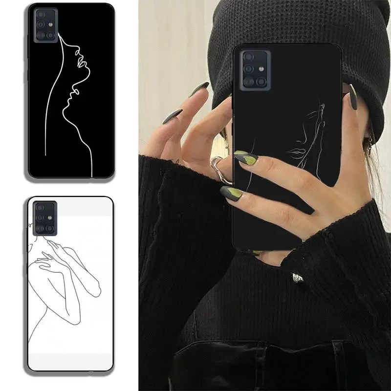 

Body Line Phone Case For Samsung Note 8 10 20 S10 S20 Fe Lite S21 S30 Ultra Plus 5G Fundas Shell Cover