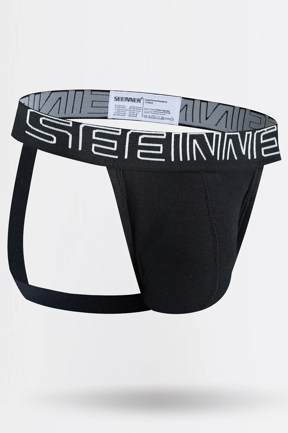 Double G-String Men's Rib Cotton Underwear Pure Cotton Youth Shorts Hollow Bare Hip Men's Sexy Briefs T-Shaped Panties G String