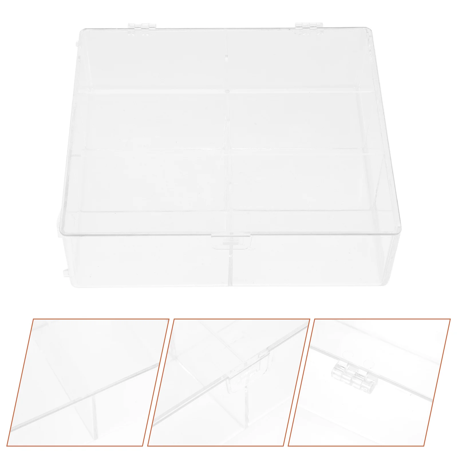 

Organizer Multi-gird Storage Box Cotton Swab Holder Clear Toothpick Organizer for Storage Makeup Eggs Cotton Swab