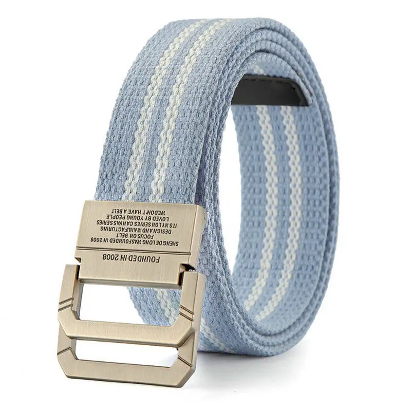 

Belt for Men Sports Fashion Webbing Canvas Nylon High Quality Casual Designer Jeans Automatic Buckle Striped Men Belt StrapHB063