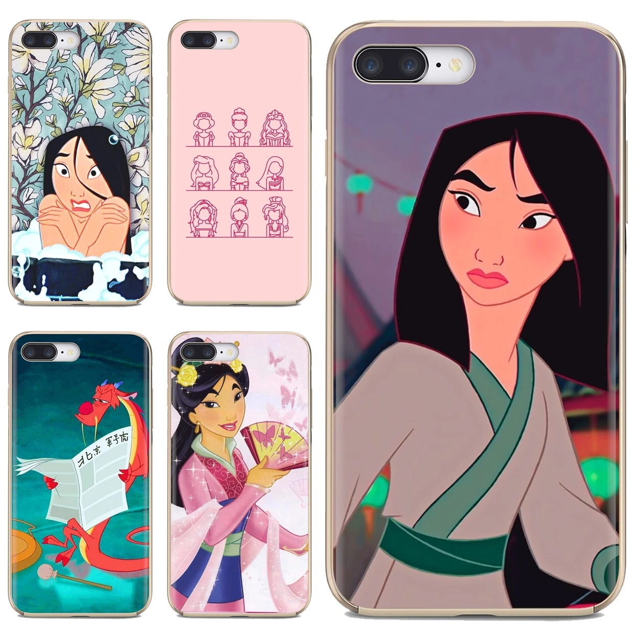 

Soft Silicone Case Cartoon Mulan Anime For iPhone 10 11 12 13 Mini Pro 4S 5S SE 5C 6 6S 7 8 X XR XS Plus Max 2020