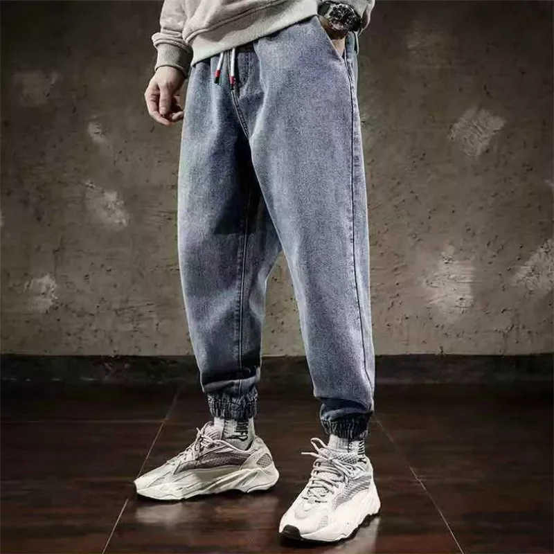 2022New Jeans Men Pants Trendy Male Streetwear Jogging Pants Outdoor Loose Trousers Casual Comfort Washed Denim Jeans 2021 New