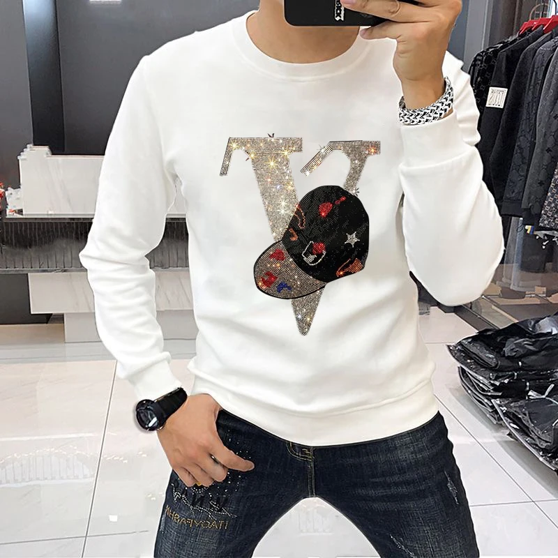 Мужская толстовка с круглым вырезом модные толстовки популярный дизайн надписи