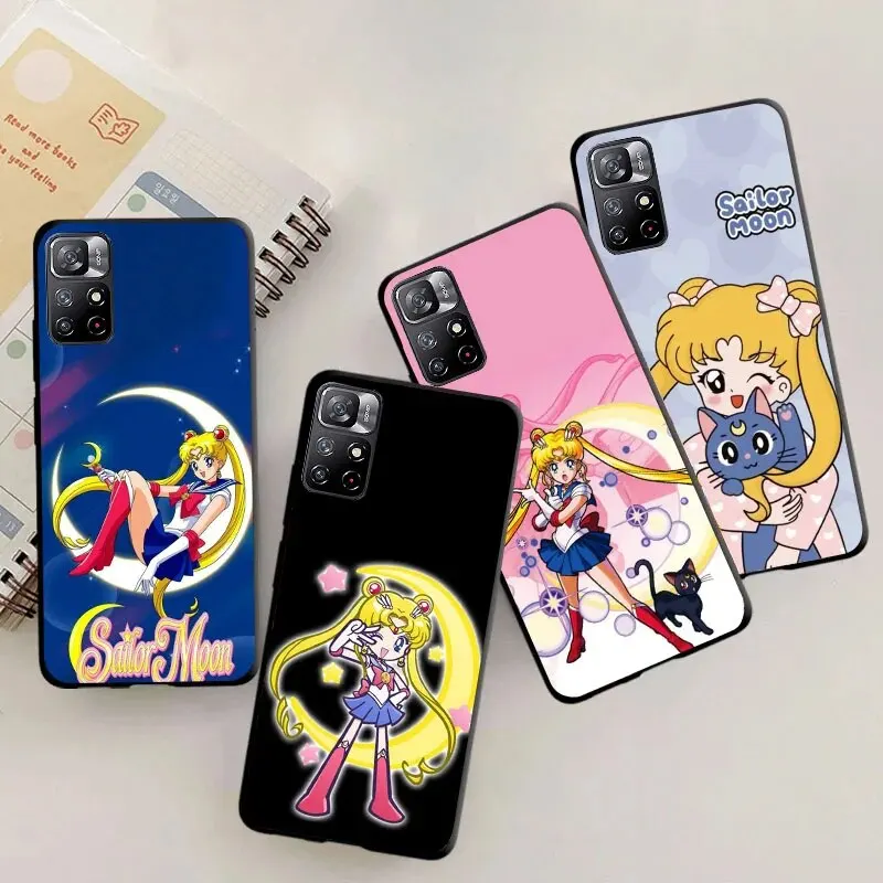 Женская силиконовая моряка moons для Redmi Note 9 9T 9S 10 10S 10T 11 11S Pro Max