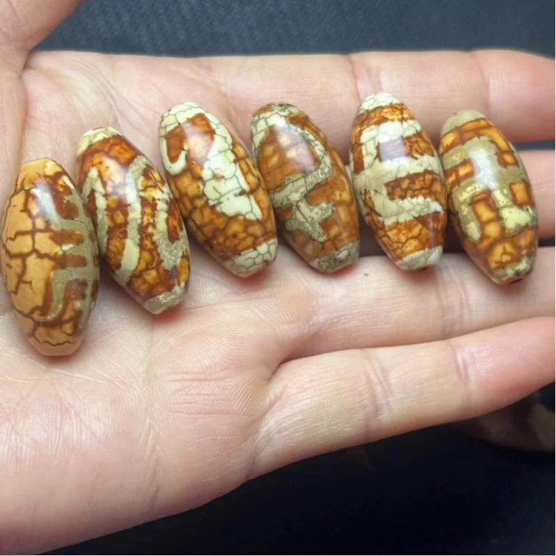 Тибетский агат бусина Дзи чешуя дракона открытая деталь Ваза Далло благородный