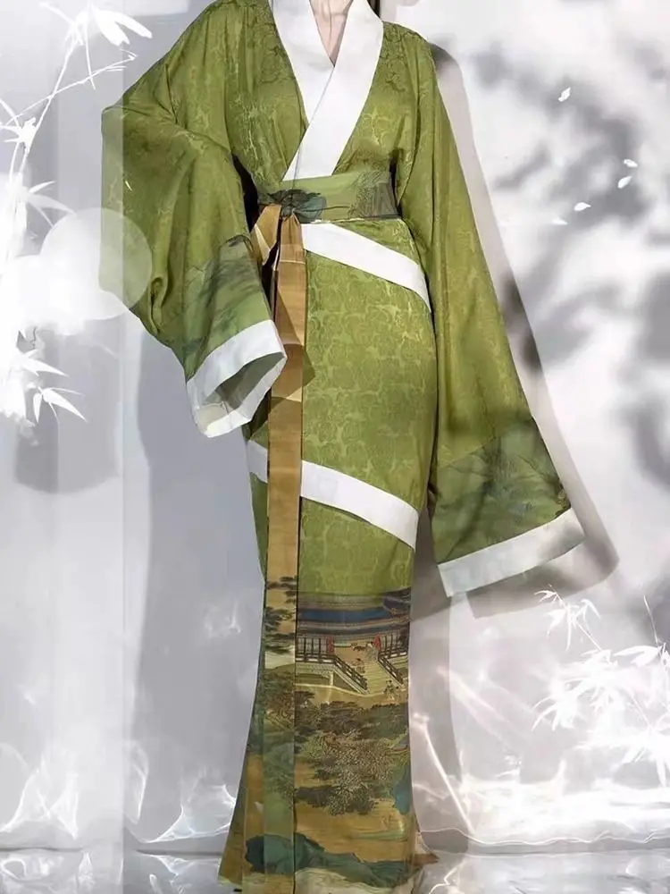 Платье ханьфу для женщин старинный китайский военный халат Женский карнавальный