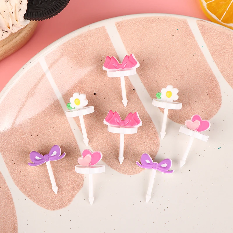 1 комплект пластиковая вилка для фруктов с мультяшными животными