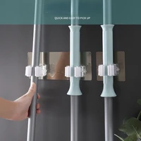mop holder adhesive multi purpose hooks wall mounted mop organizer holder brush broom hanger bathroom suction hooks strong hooks