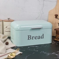 vintage bread box cupboard iron snack box desktop finishing dust proof storage box storage bin keeper food kitchen shel