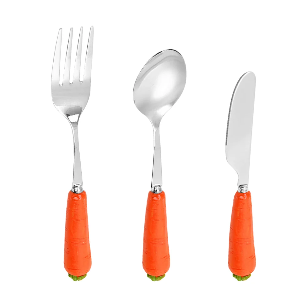 

Stainless Steel Cutlery Cute Sets Infant Spoon Fork Set Feed Dessert Forks Ceramics Toddler Utensils Travel