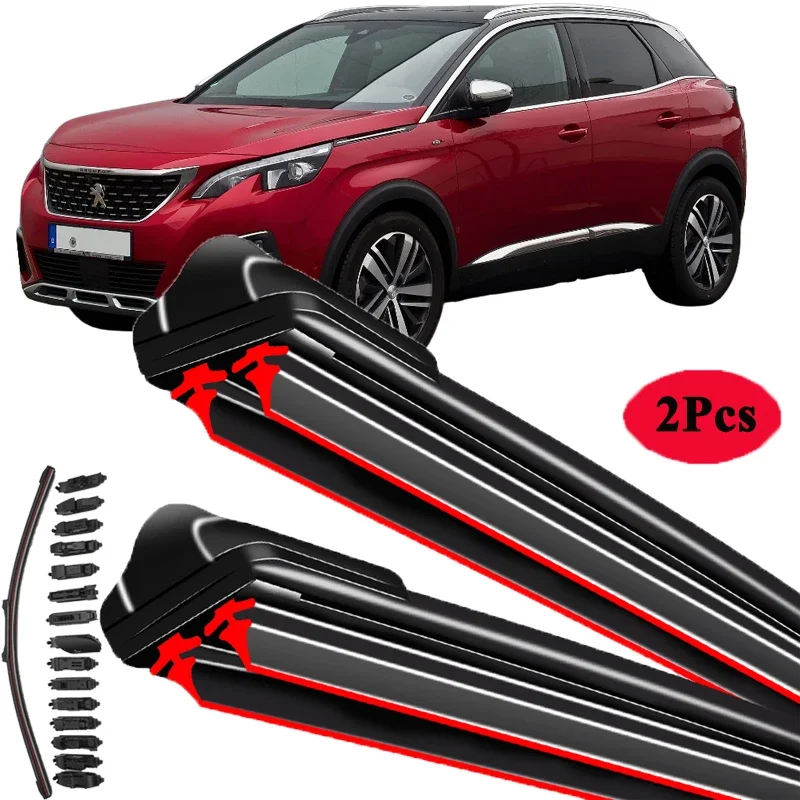 

Для Peugeot 3008 MK1 MK2 2008-2024 щетка стеклоочистителя автомобиля щетки для переднего ветрового стекла аксессуары для омывателя детали для чистки окон
