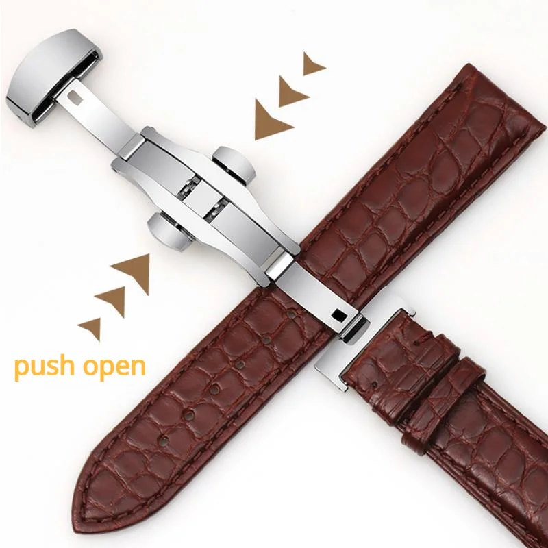 

20 22MM Watch Accessories for PATEK PHILIPPE Nautilus 5146 5396 Series Genuine Leather Watch Strap Crocodile Skin Bracelet Notch