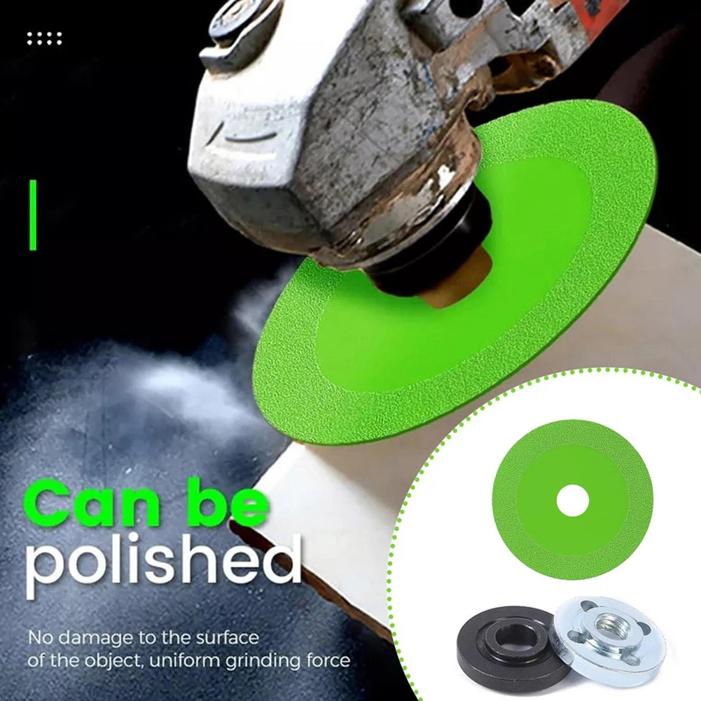 

Angle Grinder Platen Glass Cutting Disc 20mm 3.93inch 3pcs For 100 Type Angle Grinder Green For Smooth Cutting